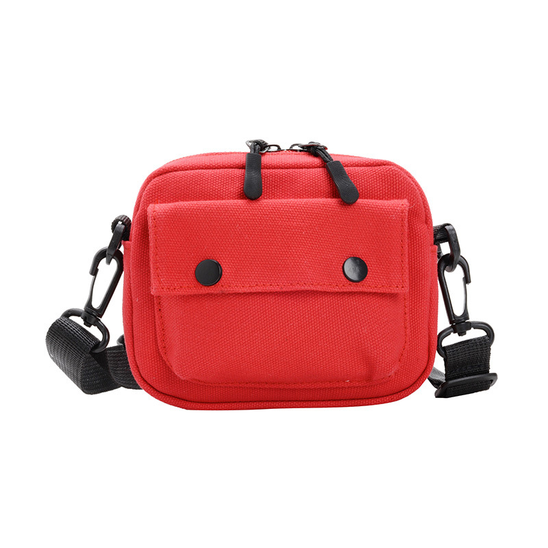 Dječja platnena crossbody torba, unisex, prozračna, podstava od sintetičke kože, jednobojna boja, za svakodnevnu upotrebu, za osnovnu školu, moderan stil