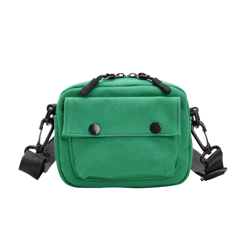Dječja platnena crossbody torba, unisex, prozračna, podstava od sintetičke kože, jednobojna boja, za svakodnevnu upotrebu, za osnovnu školu, moderan stil