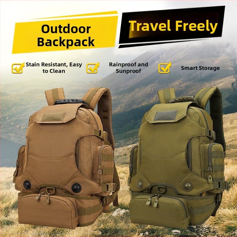 Vodootporan taktički ruksak za outdoor aktivnosti, unisex, vojni stil, Oxford platno, prozračan i otporan na habanje