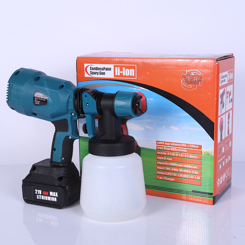 Zorro 21V litij-ionski električni sprej pištolj za latex boje — prijenosni kućni sprej za zidove i površine automobila