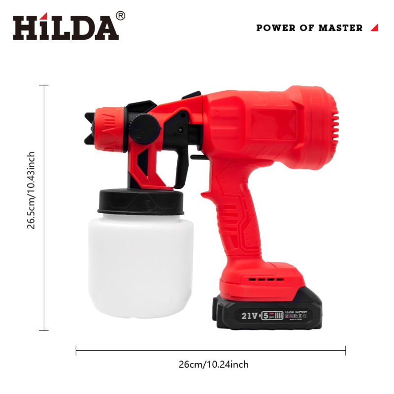 Pistol de pulverizare electric, alimentat cu baterie de litiu – atomizare înaltă pentru vopsea latex, utilizare casnică, capacitate 1000 ml
