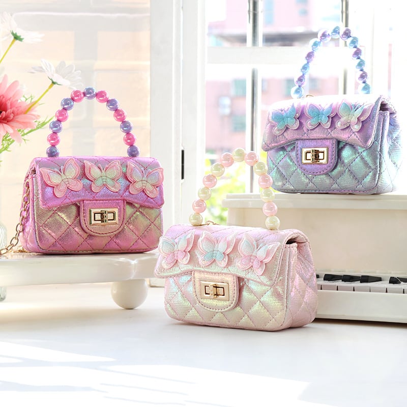 Šarena dječja crossbody torba s leptirovim motivom, slatka i svestrana za djevojčice