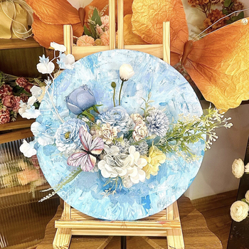 Kit DIY pentru aranjament floral în stil pictură în ulei francez, fără ramă, potrivit pentru living, dormitor sau restaurant, decor modern minimalist