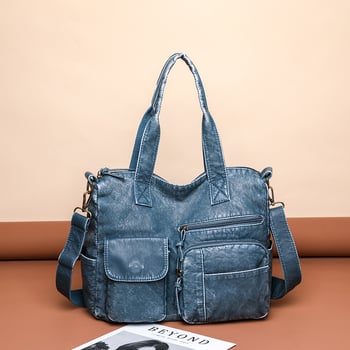 Ženska torbica — gradski minimalistički crossbody messenger stil, PU materijal, vertikalni četverokutni oblik, zatvarač za otvaranje, unutarnji džep s zatvaračem
