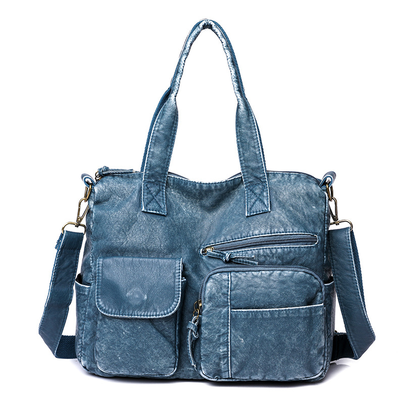 Ženska torbica — gradski minimalistički crossbody messenger stil, PU materijal, vertikalni četverokutni oblik, zatvarač za otvaranje, unutarnji džep s zatvaračem