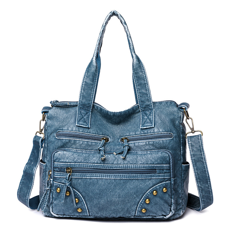 Ženska torbica — gradski minimalistički crossbody messenger stil, PU materijal, vertikalni četverokutni oblik, zatvarač za otvaranje, unutarnji džep s zatvaračem