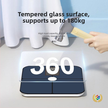 Váha na telesný tuk s Bluetooth, iOS aplikáciou, 4 presné senzory, rozsah 0,3–180 kg, tvrdené sklo