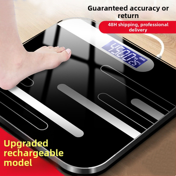 Huajian Technology Váha na telesnú hmotnosť – Vysoko presná domáca digitálna váha s meraním telesného tuku, Nabíjateľná, Model 000