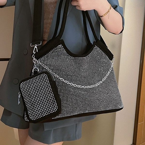 Ženska PU Tote torba, street trend stil, okomiti kvadratni oblik, zatvarač na zip