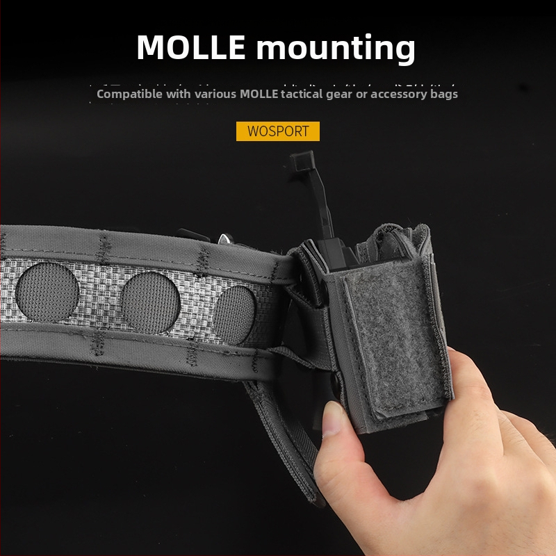 WOSPORT Viegls taktiska josta ar ātru atbrīvošanu, metāla sprādze, dubultslāņa neilons