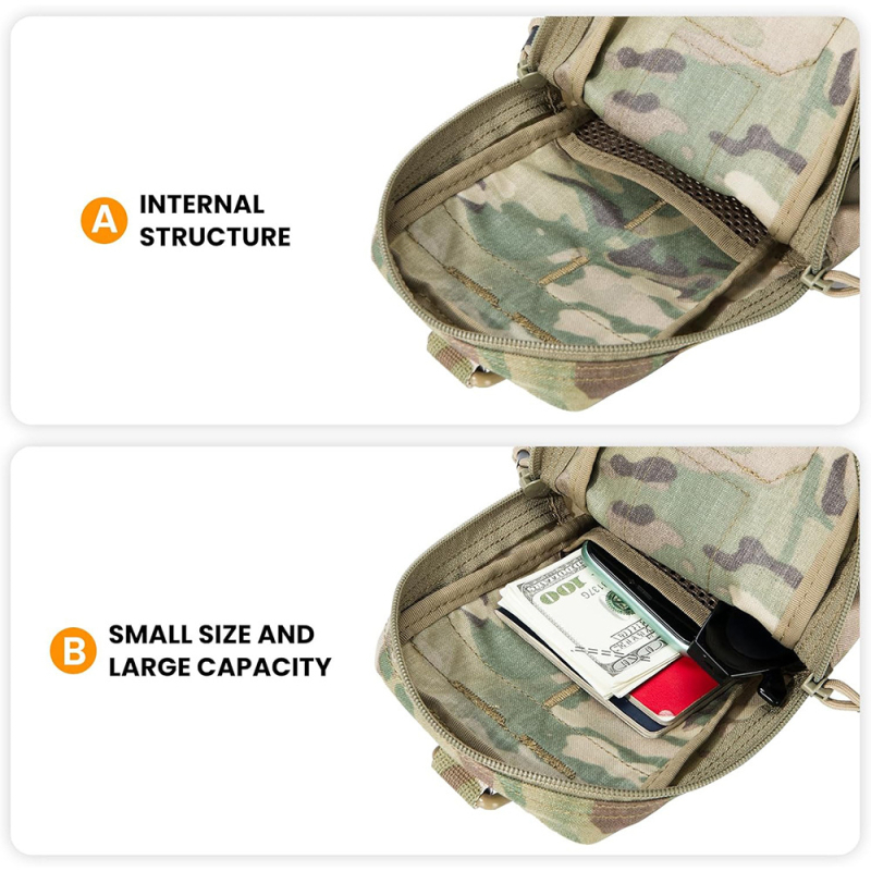 Kosibate EDC taktična torbica za pojas s pretincem za nože i alate, MOLLE kompatibilno, vanjsko preživljavanje, unisex