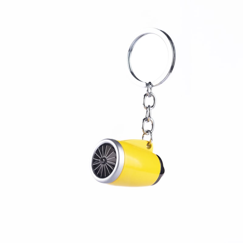 WEI YI metalni privjesak za ključeve s rotirajućim turbofan motorom, moderan minimalistički dizajn