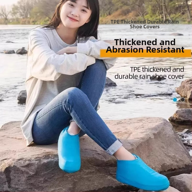 Ochranné návleky na topánky do dažďa pre mužov a ženy, protišmykové a vodotesné, hrubé a odolné voči opotrebeniu, materiál: TPE, unisex