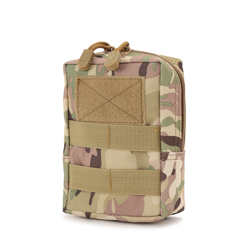 Molle taktička torbica za pas za otvorene sportove – Unisex, otporan poliester, jednobojni uzorak