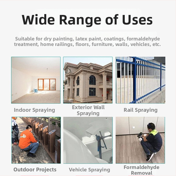 Пистолет за пръскане с литиева батерия, разглобяем високоволтов електрически инструмент за латекс и маслена боя, дюза 1.8 мм, 220 V, резервоар 900 ml, тегло 1.5 kg