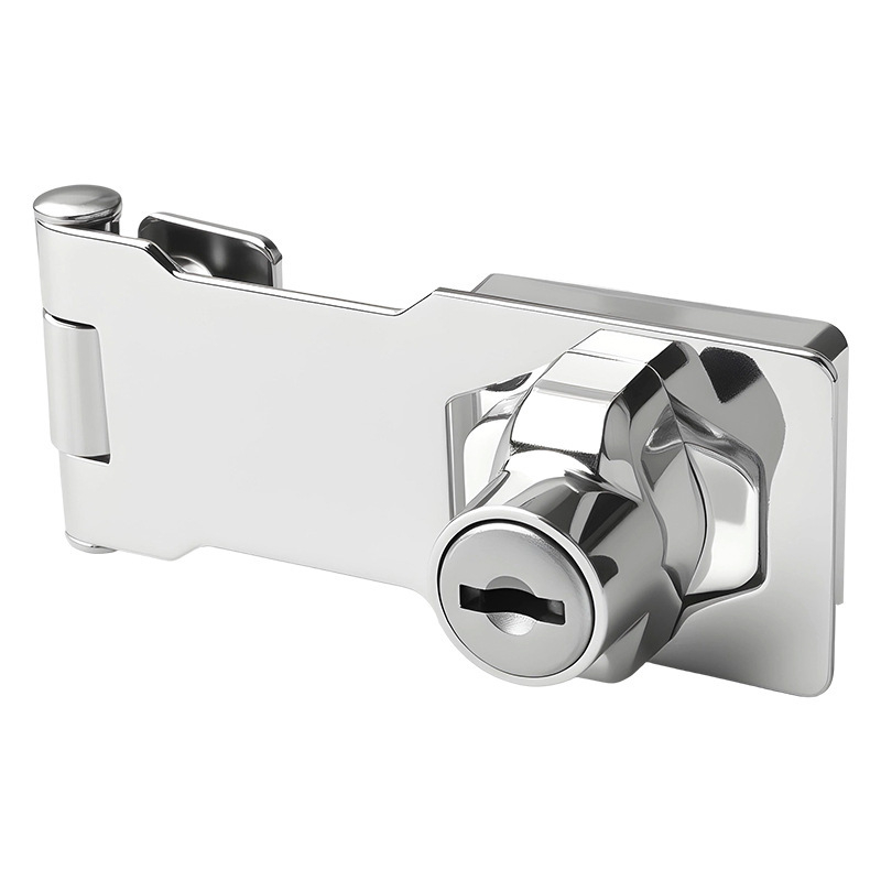 Placă de încuietoare pentru dulapuri și sertare - Material: oțel laminat la rece + aliaj de zinc - Model: Lock Plate Door Buckle - Destinație: dulapuri, sertare, frigidere, congelatoare - Stil: minimalist modern - Brand: Gu Rui