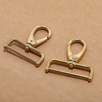 Leválasztható kampó táskákhoz tiszta rézből — kulcstartó kampó, hardver táskákhoz mozgó csavarrúddal