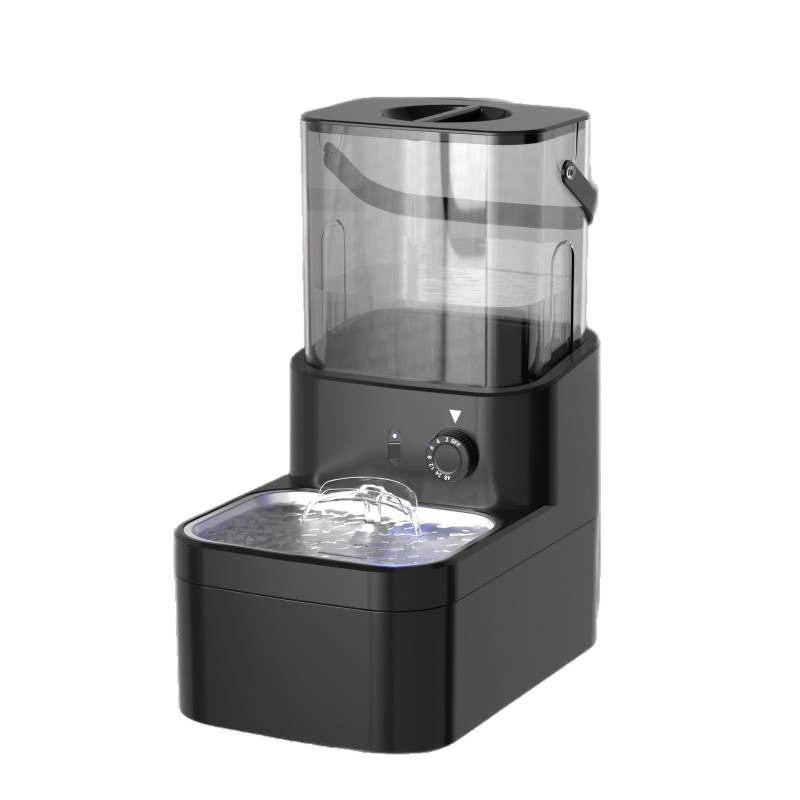 Dispozitiv de apă pentru animale Q1 — Separare a impurităților, Senzor radar wireless, Detașabil, Rezervoare apă curată 3 L / apă murdară 2,7 L