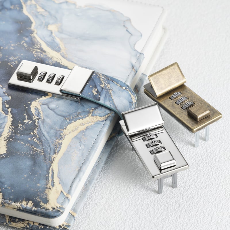 Háromjegyű kombinációs zár, cinkötvözet, modell FMMS01, Linglang hardware, poggyászhoz való zár