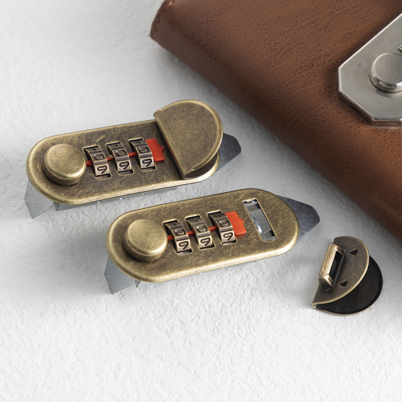 Háromjegyű kombinációs zár, cinkötvözet, modell FMMS01, Linglang hardware, poggyászhoz való zár