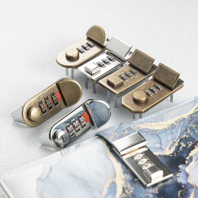 Háromjegyű kombinációs zár, cinkötvözet, modell FMMS01, Linglang hardware, poggyászhoz való zár