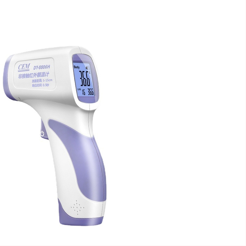 DT-8806H Безконтактен инфрачервен термометър, ръчен, цифров дисплей, 32–42.5°C, резолюция 0.1°C, за възрастни и деца, домашна употреба