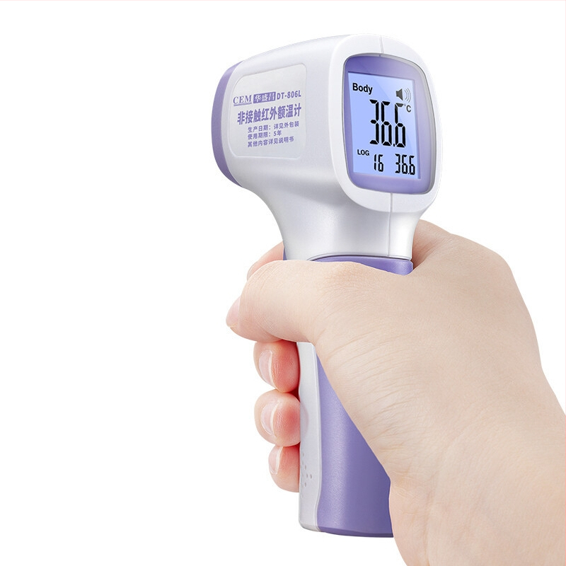 DT-8806H Безконтактен инфрачервен термометър, ръчен, цифров дисплей, 32–42.5°C, резолюция 0.1°C, за възрастни и деца, домашна употреба