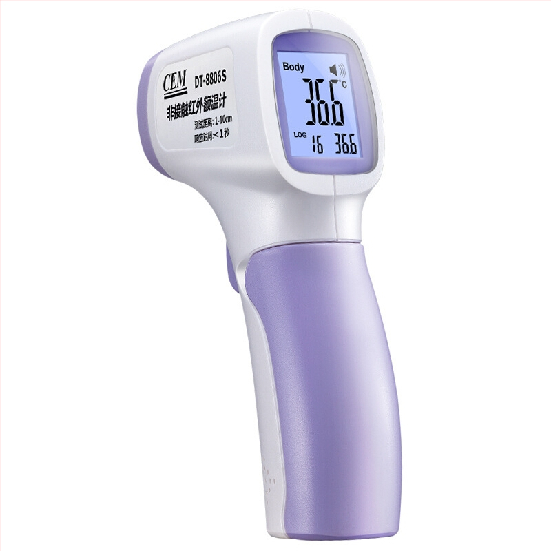 DT-8806H Безконтактен инфрачервен термометър, ръчен, цифров дисплей, 32–42.5°C, резолюция 0.1°C, за възрастни и деца, домашна употреба