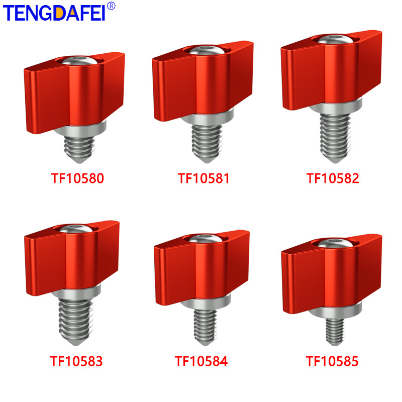 TF10580 PTZ заключващ винт с T-образна регулируема дръжка, М3/M4/M5/M6, алуминиева сплав + въглеродна стомана, за различни видове малки PTZ, товароподемност 2–5 кг
