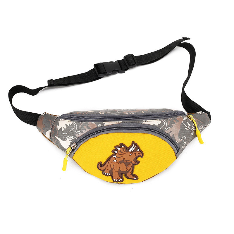 Dječja crossbody torba s dinosaurus dizajnom, najlon, prozračna i otporna na habanje, podstava od poliestera, uzorak životinje