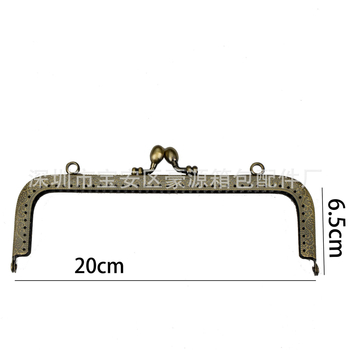 Željezni okvir za novčanik s dvije uši, kvadratni reljefni uzorak i kutijskom bravom