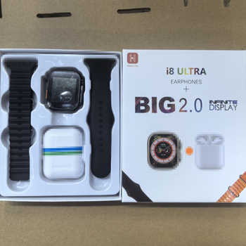 Έξυπνο ρολόι Senmatai i8 Ultra3 S10 με κλήσεις Bluetooth και ακουστικό, διπλός ιμάντας 2-σε-1, μέτρηση οξυγόνου αίματος, καρδιακών παλμών και αρτηριακής πίεσης, παρακολούθηση ύπνου, ασύρματη φόρτιση, συμβατό με Android.