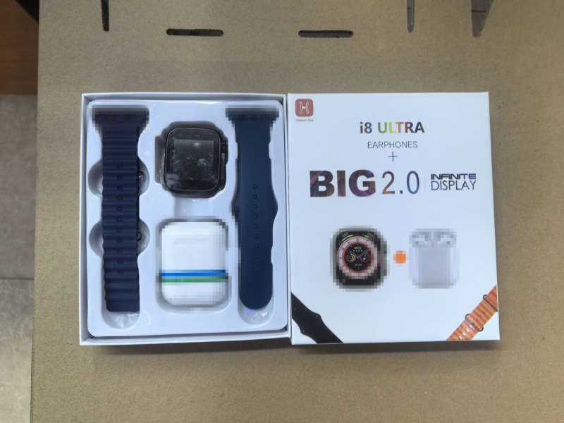 Έξυπνο ρολόι Senmatai i8 Ultra3 S10 με κλήσεις Bluetooth και ακουστικό, διπλός ιμάντας 2-σε-1, μέτρηση οξυγόνου αίματος, καρδιακών παλμών και αρτηριακής πίεσης, παρακολούθηση ύπνου, ασύρματη φόρτιση, συμβατό με Android.