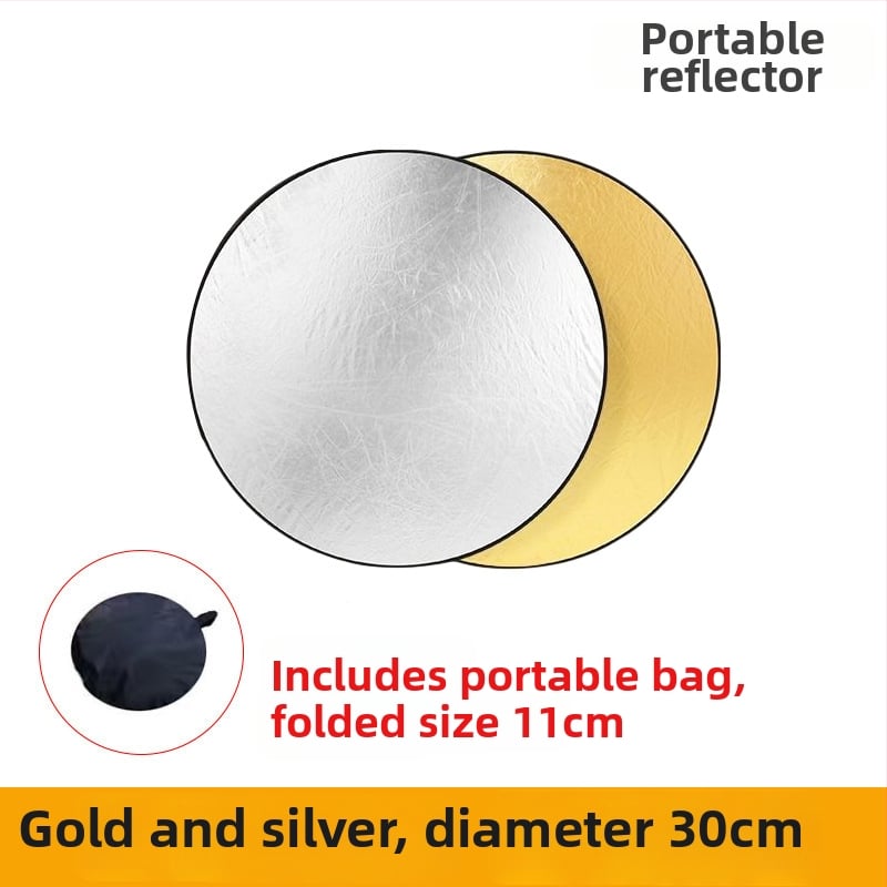 5-в-1 Фотографски отражател и сгъваем преносим панел за осветление, найлон, за всички условия