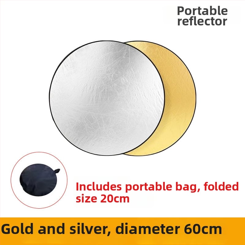 5-в-1 Фотографски отражател и сгъваем преносим панел за осветление, найлон, за всички условия