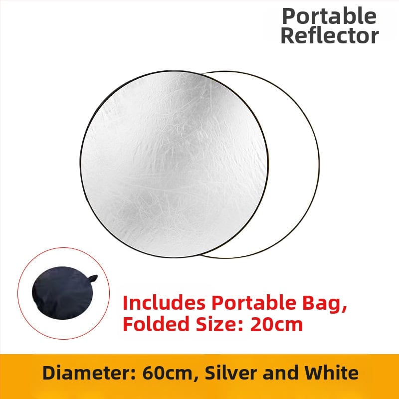 5-в-1 Фотографски отражател и сгъваем преносим панел за осветление, найлон, за всички условия