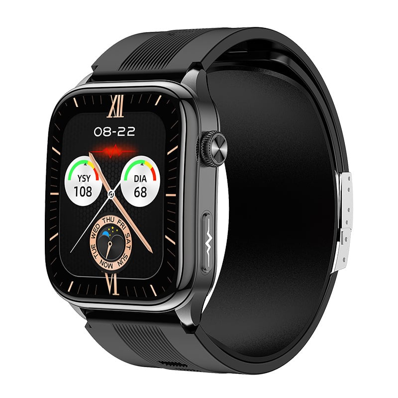 Ceas inteligent S101, afișaj AMOLED, ECG, măsurare tensiune arterială, monitorizare ritm cardiac, plăți NFC