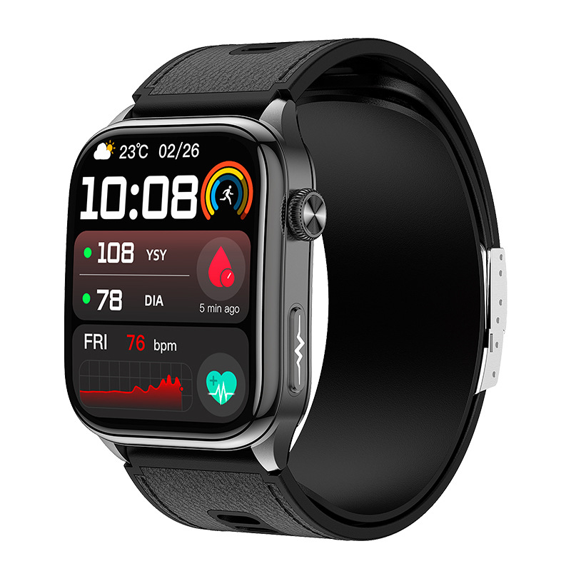 Ceas inteligent S101, afișaj AMOLED, ECG, măsurare tensiune arterială, monitorizare ritm cardiac, plăți NFC