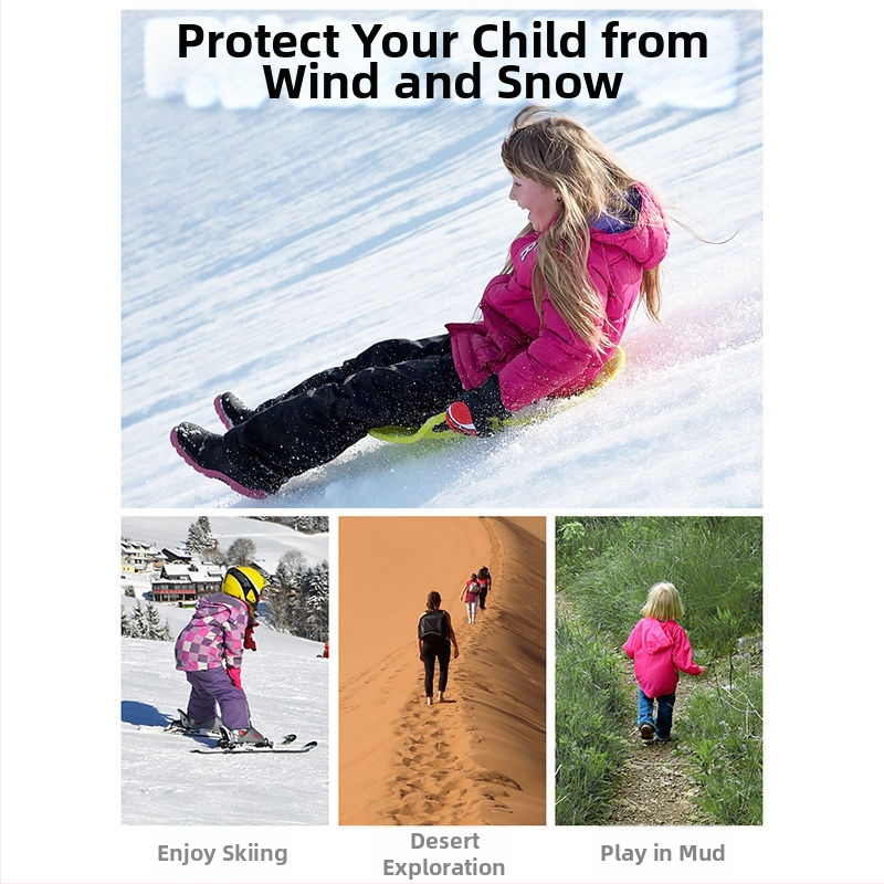 Detské zimné návleky na nohy proti snehu a piesku pre zimné turistiku, Materiál: drevo; Štýl: bežné voľno; Sezóna: jar