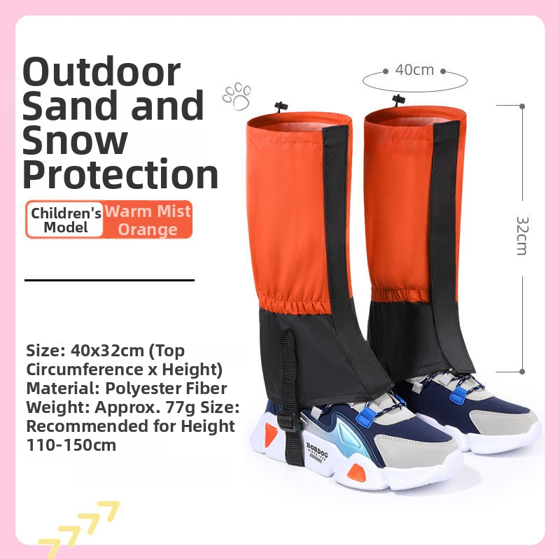 Detské zimné návleky na nohy proti snehu a piesku pre zimné turistiku, Materiál: drevo; Štýl: bežné voľno; Sezóna: jar
