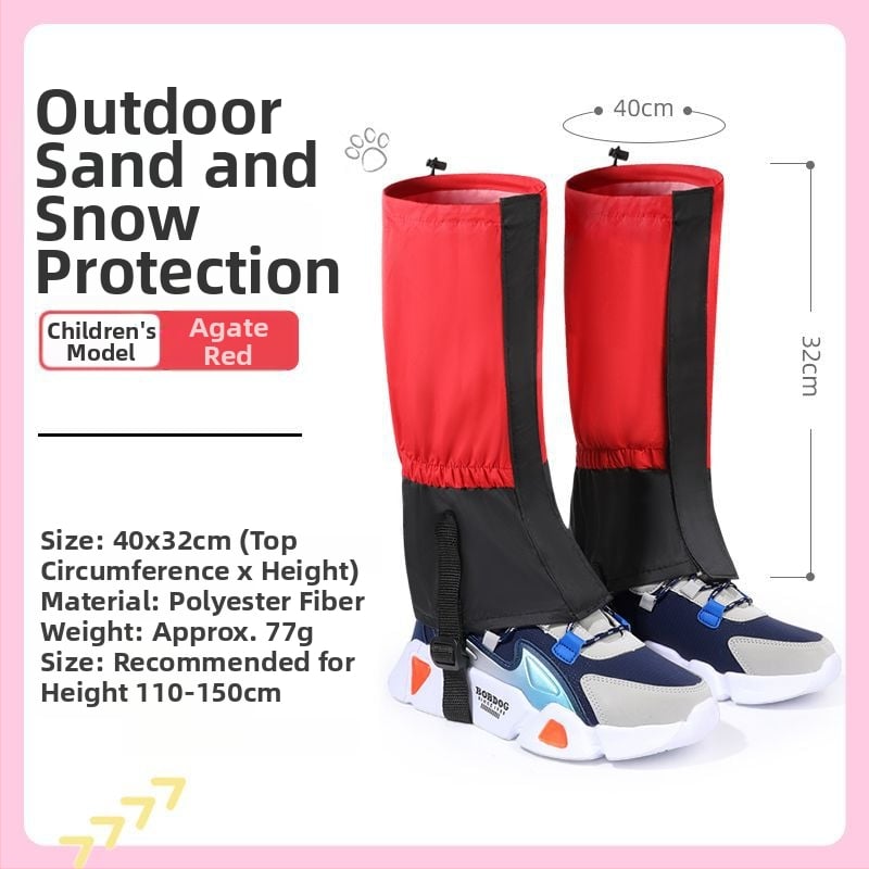 Gyerekek téli hóvédő lábszárvédők kültéri sétákhoz, hó- és homokvédő, Anyag: Fa; Stílus: mindennapi pihenés; Szezon: Tavasz