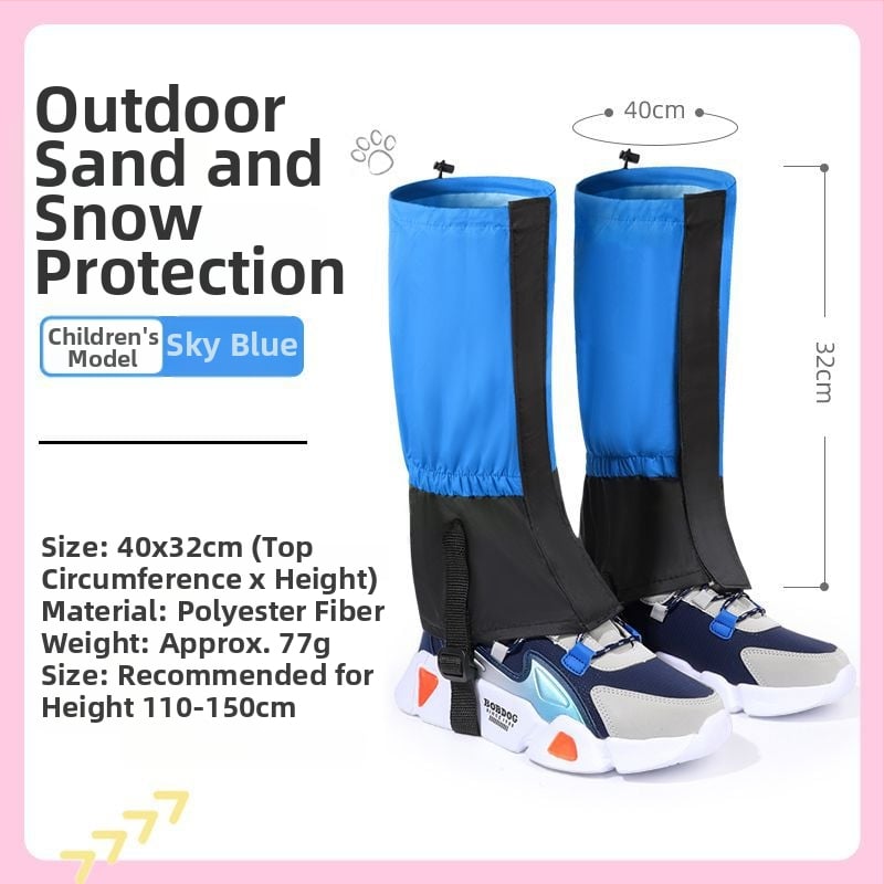 Gyerekek téli hóvédő lábszárvédők kültéri sétákhoz, hó- és homokvédő, Anyag: Fa; Stílus: mindennapi pihenés; Szezon: Tavasz