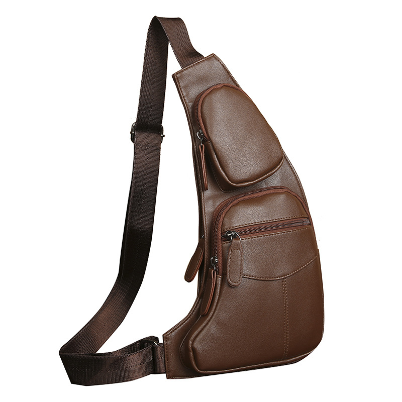 Muška torba za prsa - PU koža, Protukradnja, Urban stil, Model 9025, Za muškarce