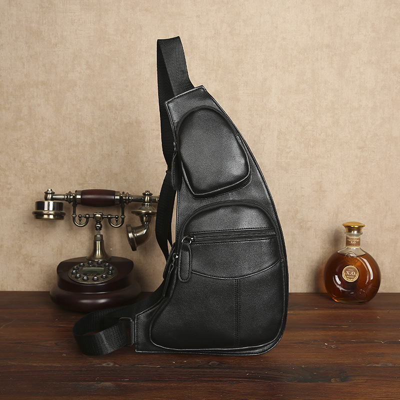 Muška torba za prsa - PU koža, Protukradnja, Urban stil, Model 9025, Za muškarce