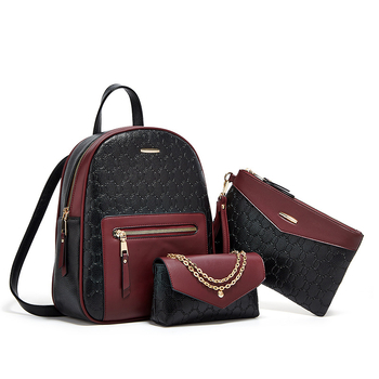 Set od tri ruksaka za majku i kćer — moderan crossbody ruksak, kapacitet 20-35L, PU materijal, podstava od poliestera, proljeće 2025