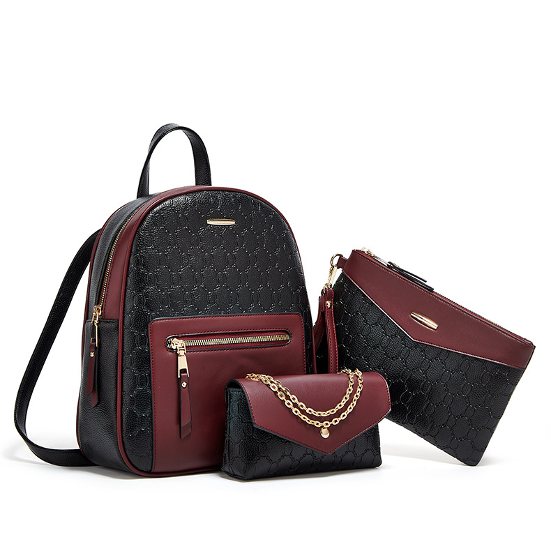Set od tri ruksaka za majku i kćer — moderan crossbody ruksak, kapacitet 20-35L, PU materijal, podstava od poliestera, proljeće 2025