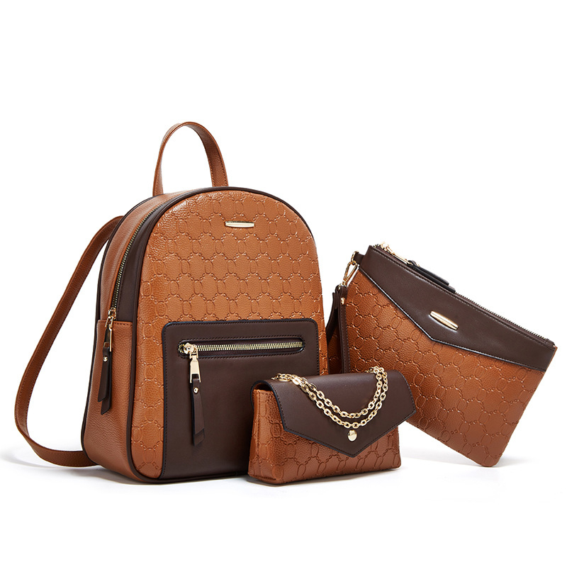 Set od tri ruksaka za majku i kćer — moderan crossbody ruksak, kapacitet 20-35L, PU materijal, podstava od poliestera, proljeće 2025