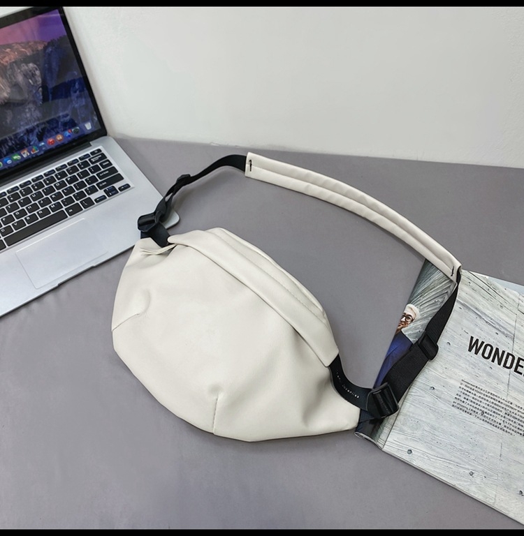 Muška torbica za prsa, PU koža, zatvarač, jednobojna, street stil