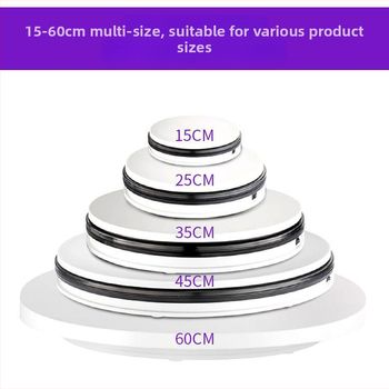 360° въртяща се тава за продуктова фотография, електрическа автоматична платформа за снимки, максимално натоварване 30 кг, тегло 4 кг, различни размери