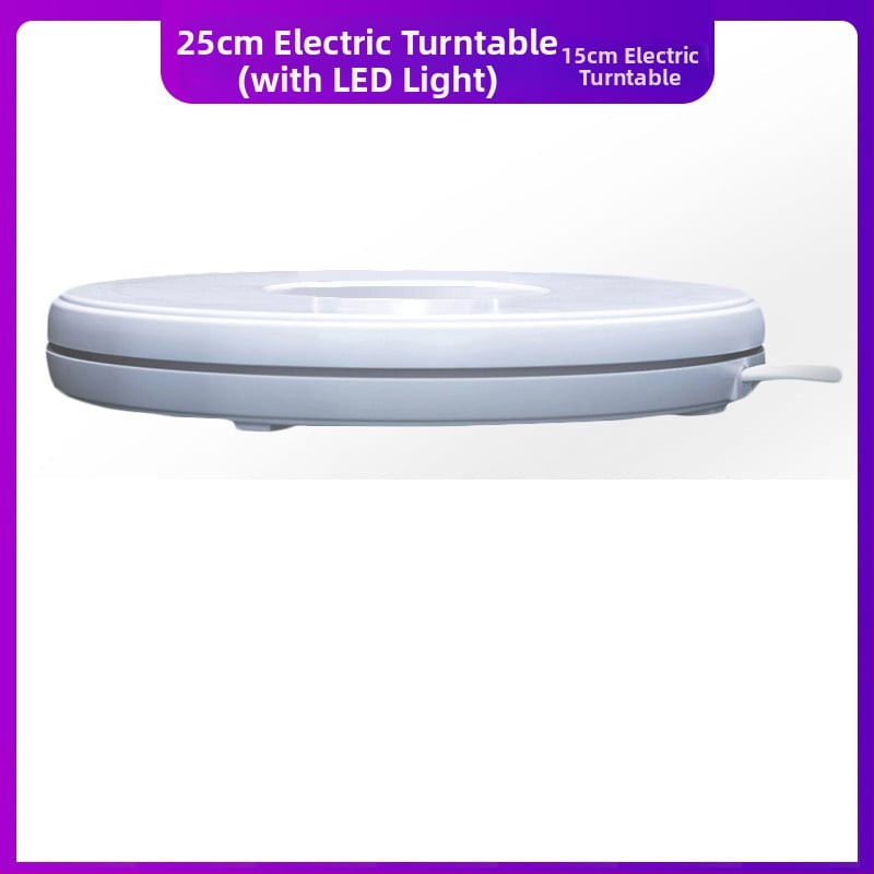 360° въртяща се тава за продуктова фотография, електрическа автоматична платформа за снимки, максимално натоварване 30 кг, тегло 4 кг, различни размери
